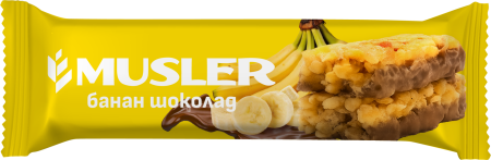 Батончик мюсли - Банан в темной глазури, MUSLER 30 г.